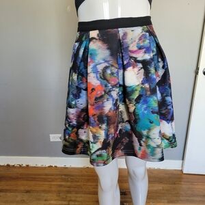 WYLDR Watercolor Print Mini Skirt, VGUC, Size S